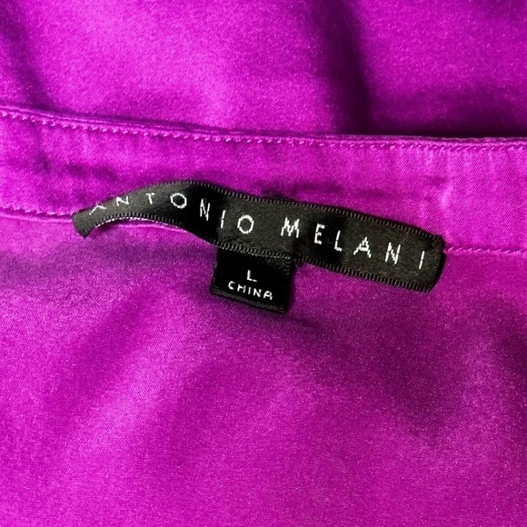 Antonio Melani Silk Purple Sleeveless Blouse Size Large - Picture 4 of 4